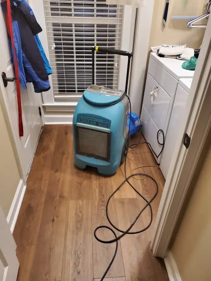 Commercial dehumidifier deployed for Flood Damage Cleanup in Creswell